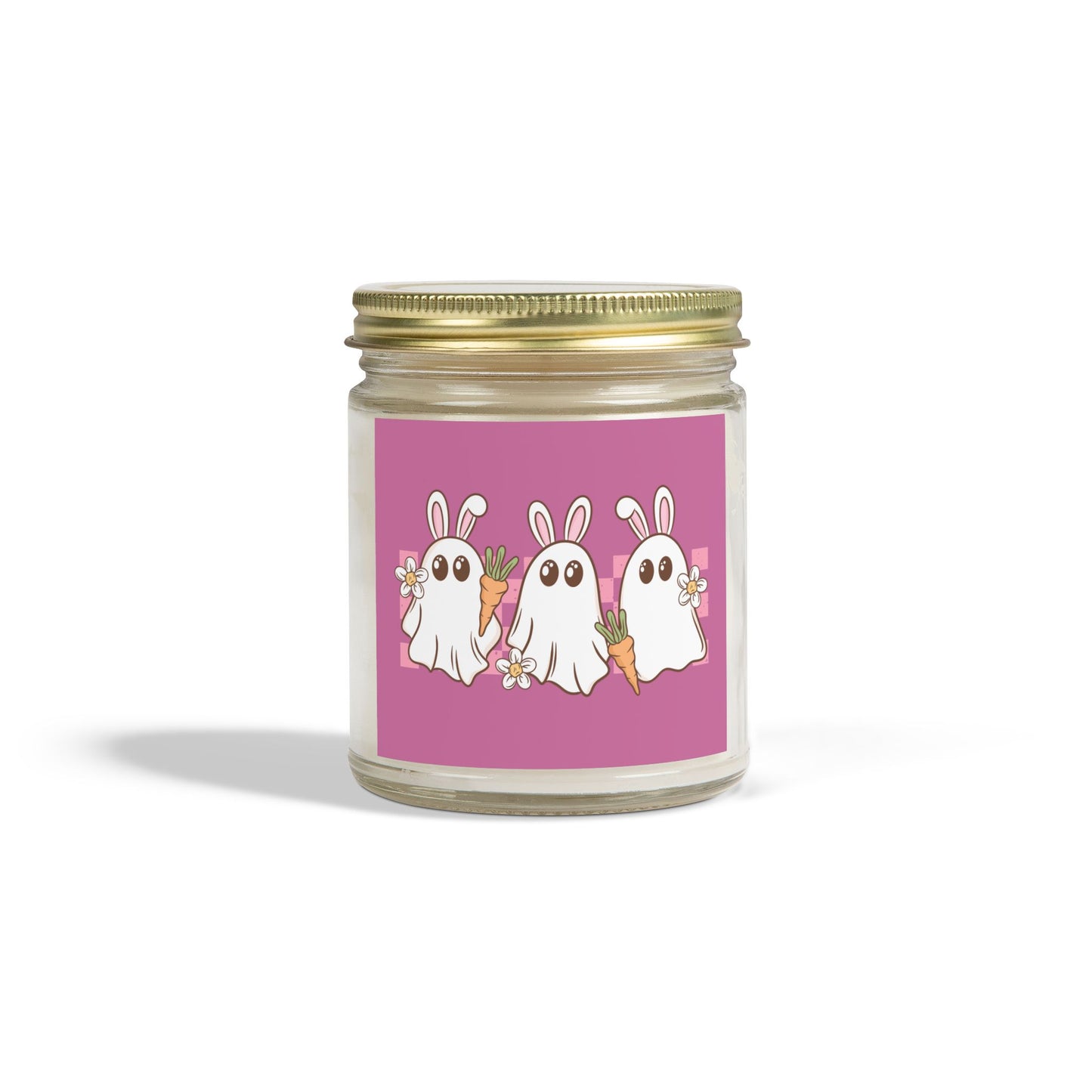Bunny Ghosts Scented Candle – Coconut Apricot Wax (9oz)