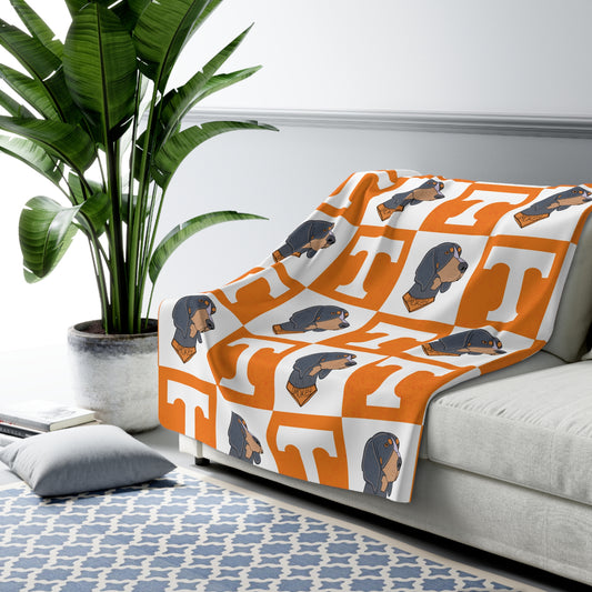 Vols Checker Sherpa Fleece Blanket