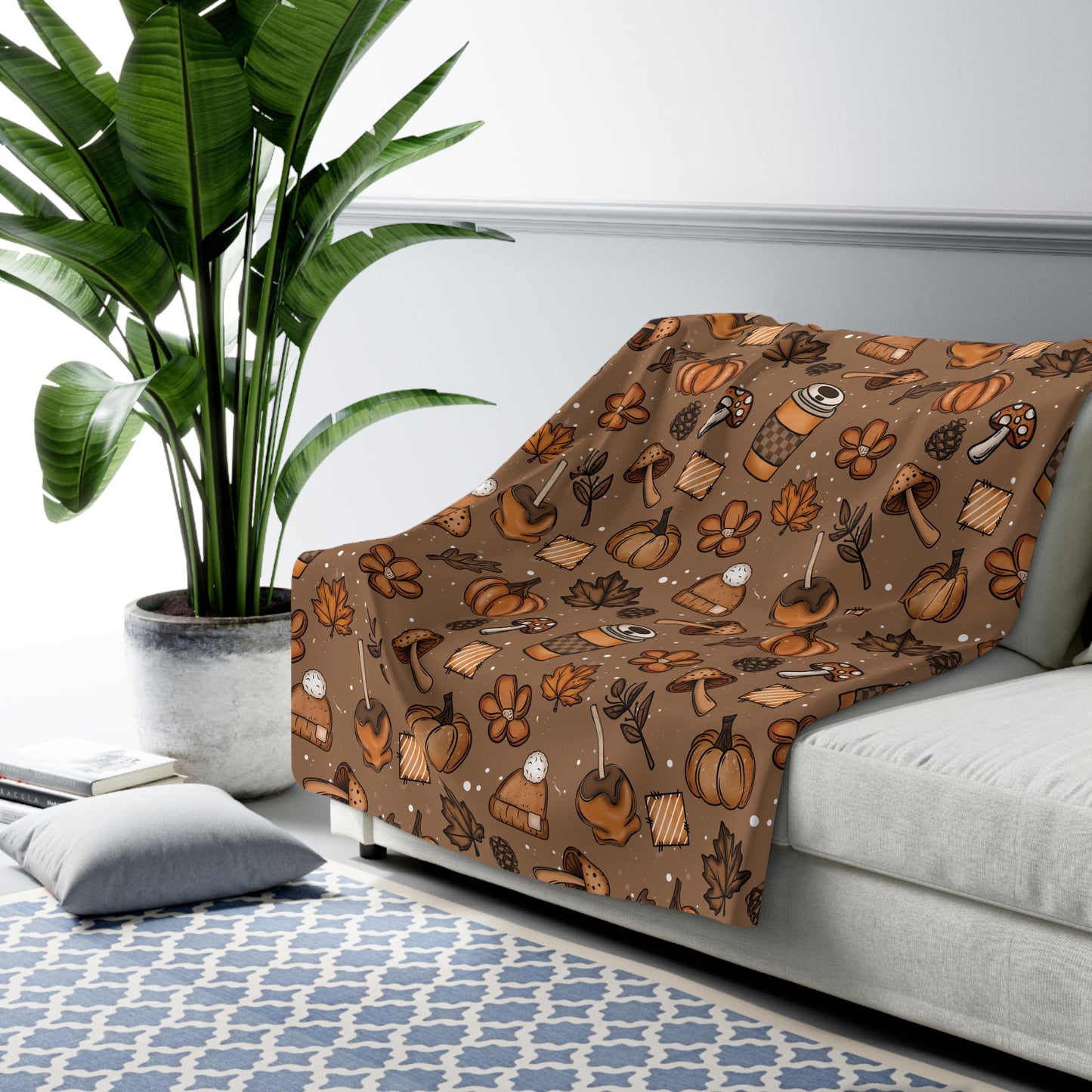 My Heart Belongs to Autumn Sherpa Fleece Blanket