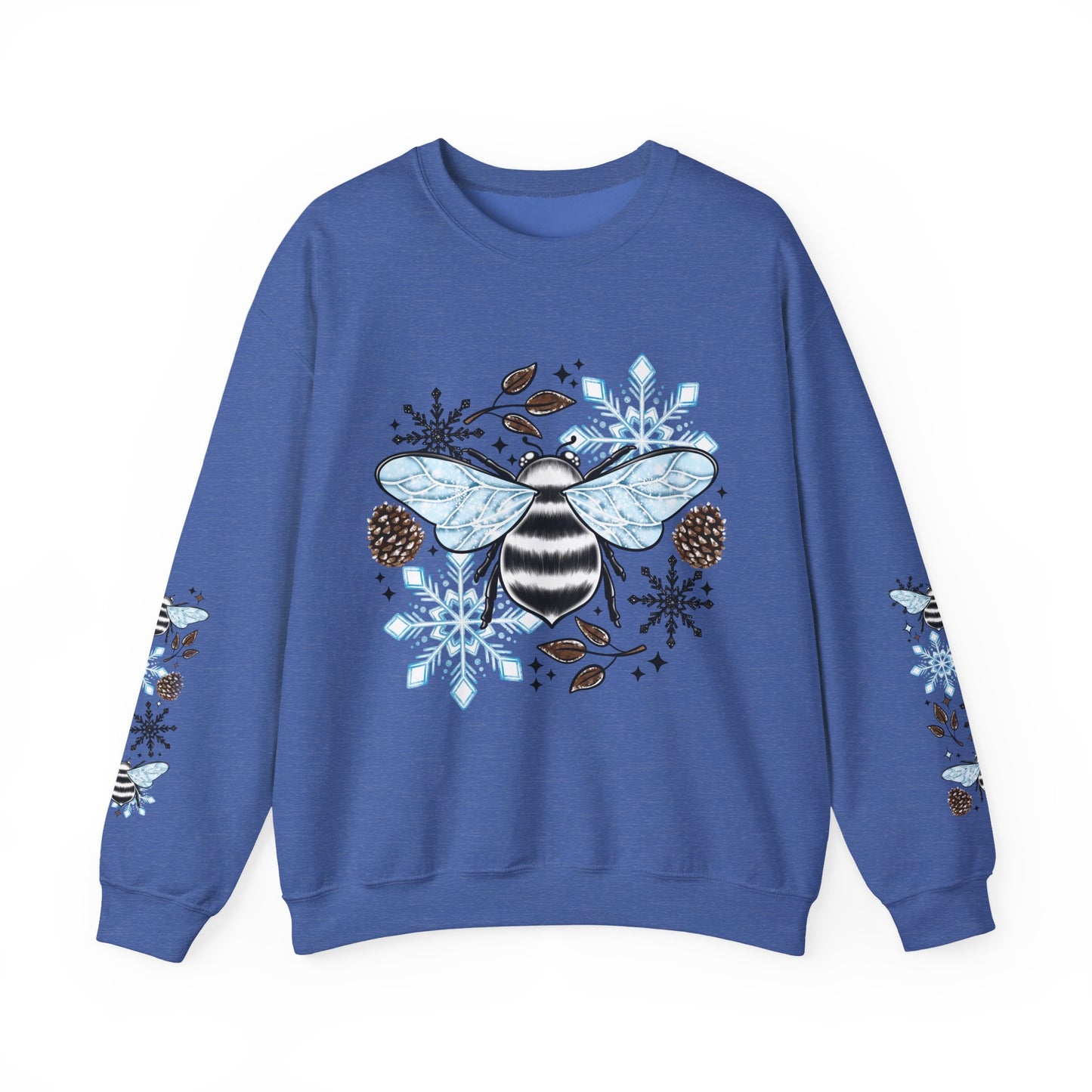 Winter Bee w Sleeves Crewneck Sweatshirt