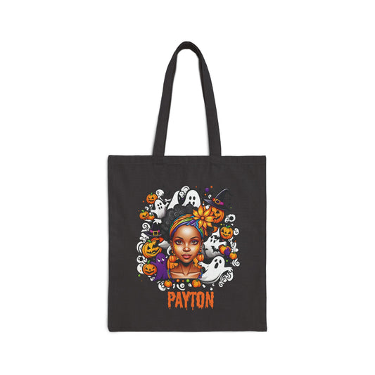 Personalized Ghost Skeleton Holloween Treat Bag - Payton