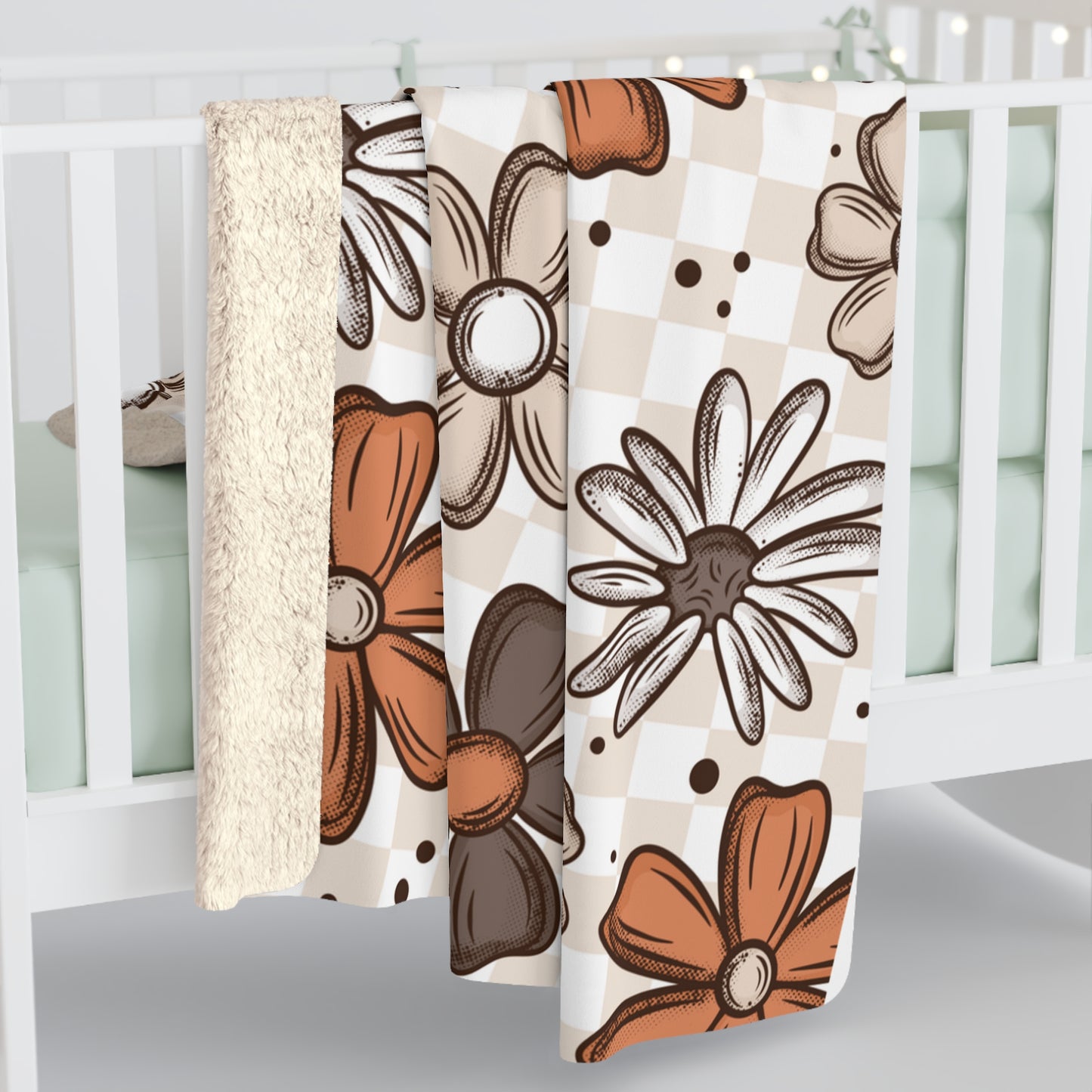 Fall Florals Sherpa Fleece Blanket