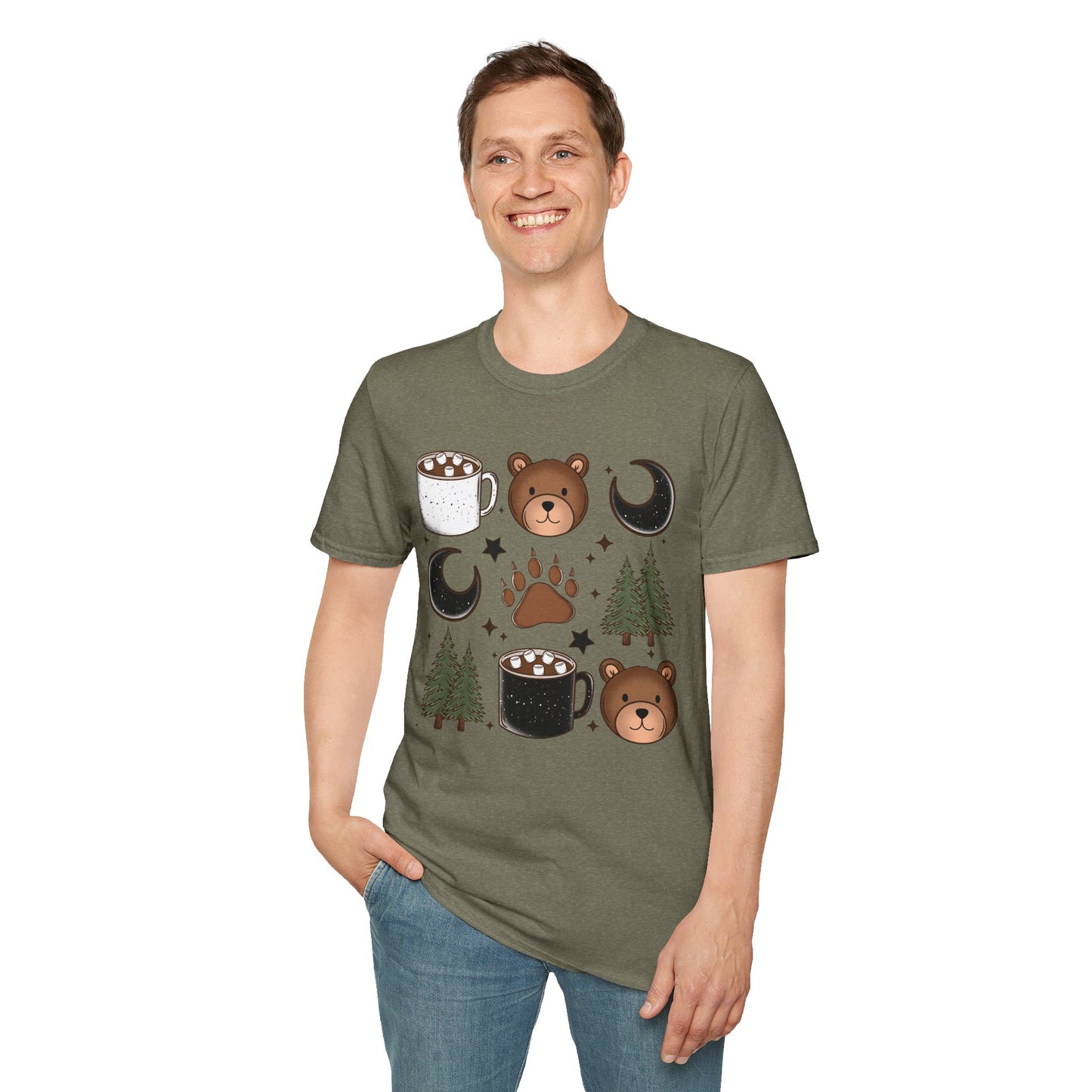 Bear Camping Unisex Softstyle T-Shirt