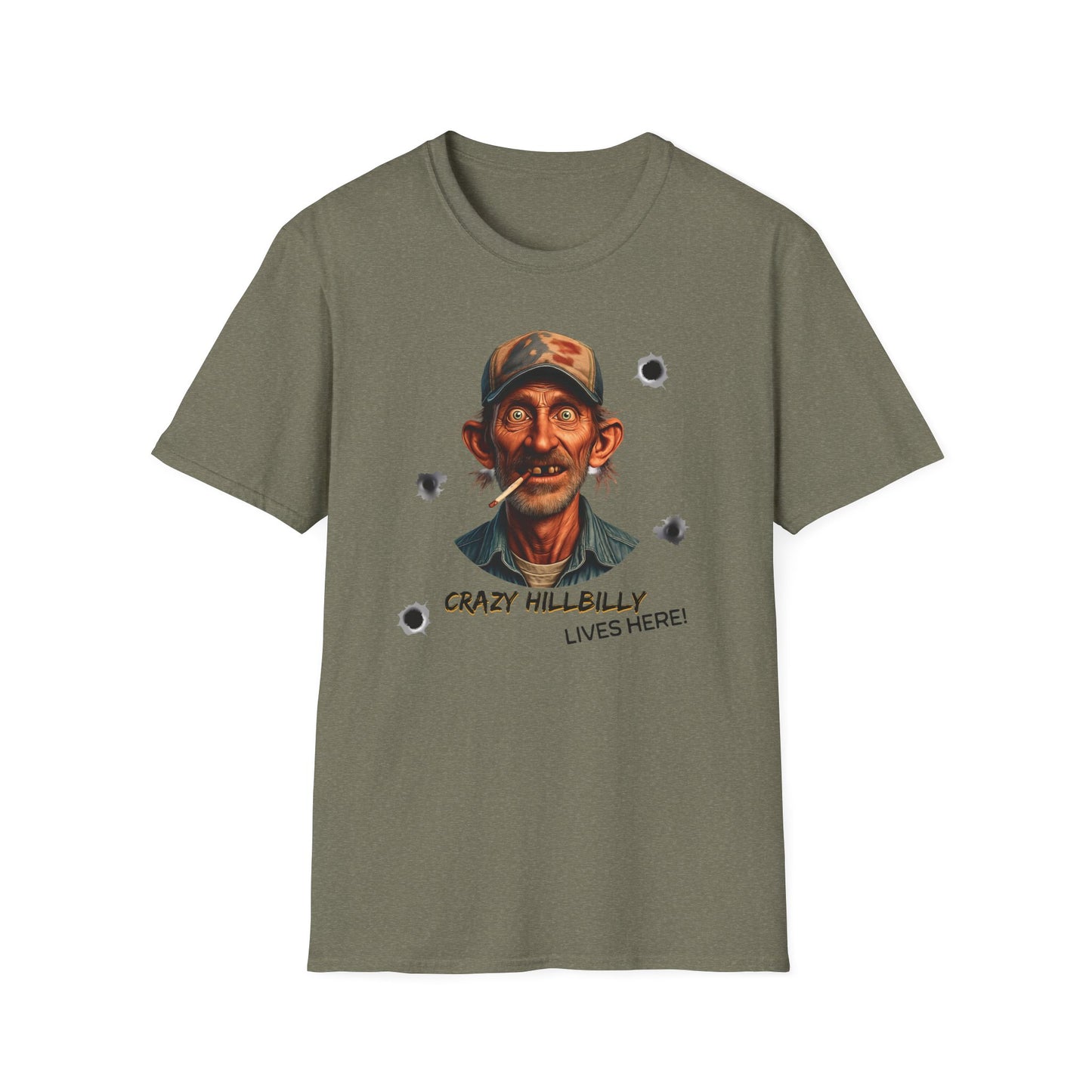 Crazy Hillbilly Lives Here Softstyle T-Shirt