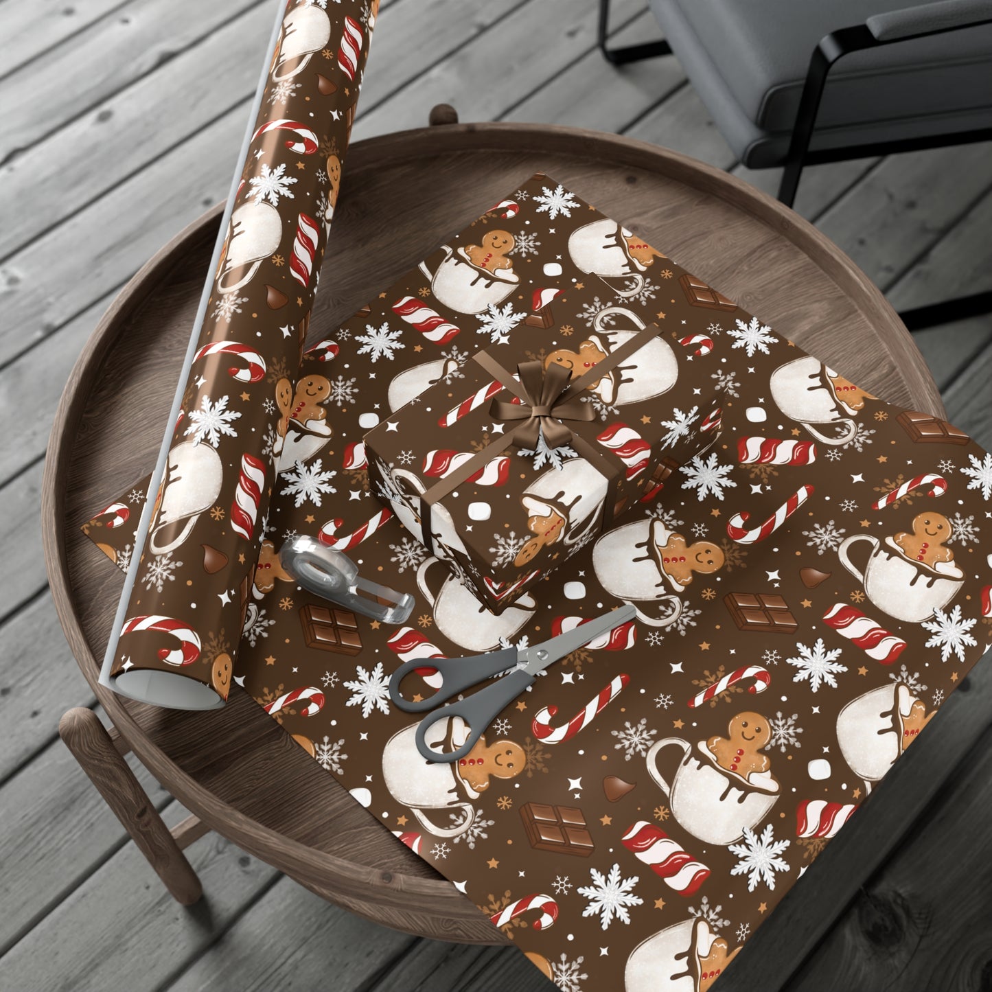 Gingerbread and Hot Cocoa Gift Wrap Papers