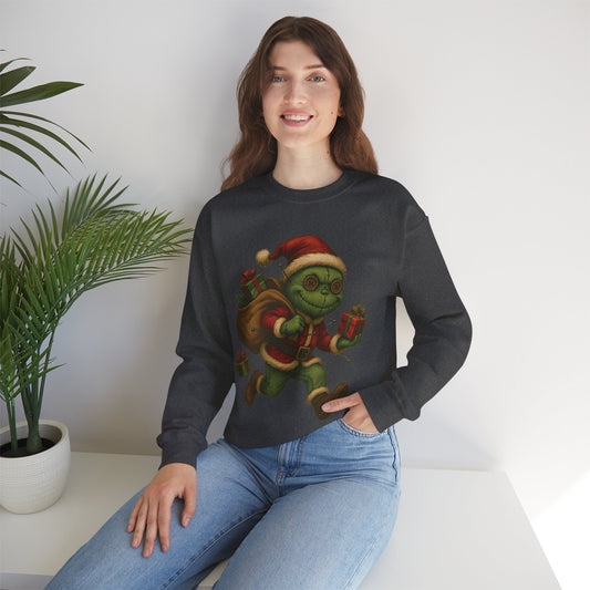 Voodoo Christmas Thief Crewneck Sweatshirt, Christmas Sweatshirt, Unisex Pullover, Gift for Friends
