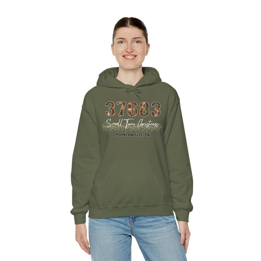 Small Town Christmas Hoodie - Mtn City | Cozy Winter Apparel, Gift for Him/Her, Holiday Outfit, Family Gathering Clothes