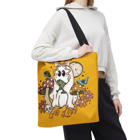 Get Lost Cottagecore Ghostie Tote Bag | Fall Seasonal Tote, Cottagecore, Autumn Decor, Gift for Her