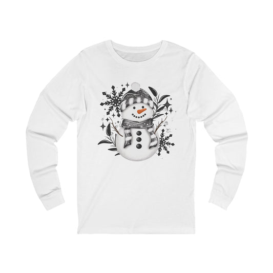 Snowman Pajama Long Sleeve Tee