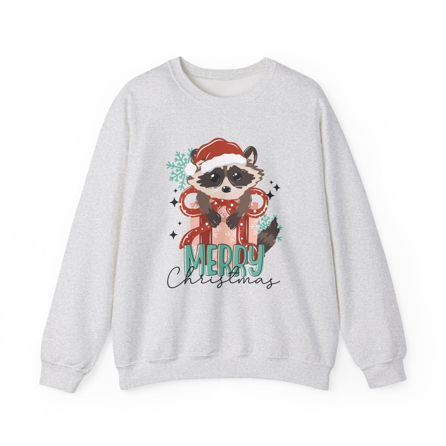 Merry Christmas Raccoon Crewneck Sweatshirt, Funny Sweatshirt, Mental Breakdown Sweatshirt, Unisex Pullover, Gift for Friends