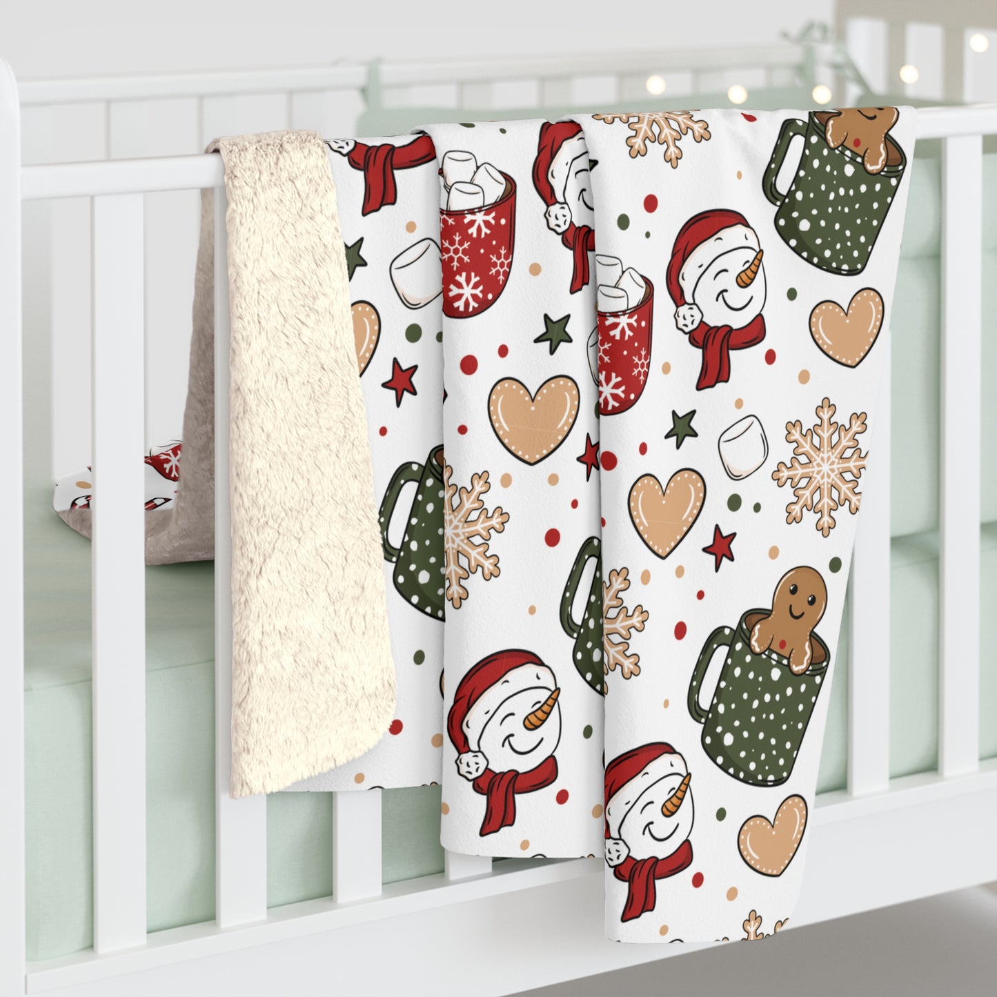 Winter Mugs Sherpa Fleece Blanket