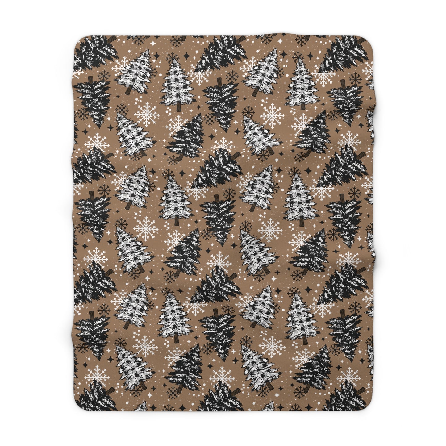 Plaid Trees Sherpa Fleece Blanket