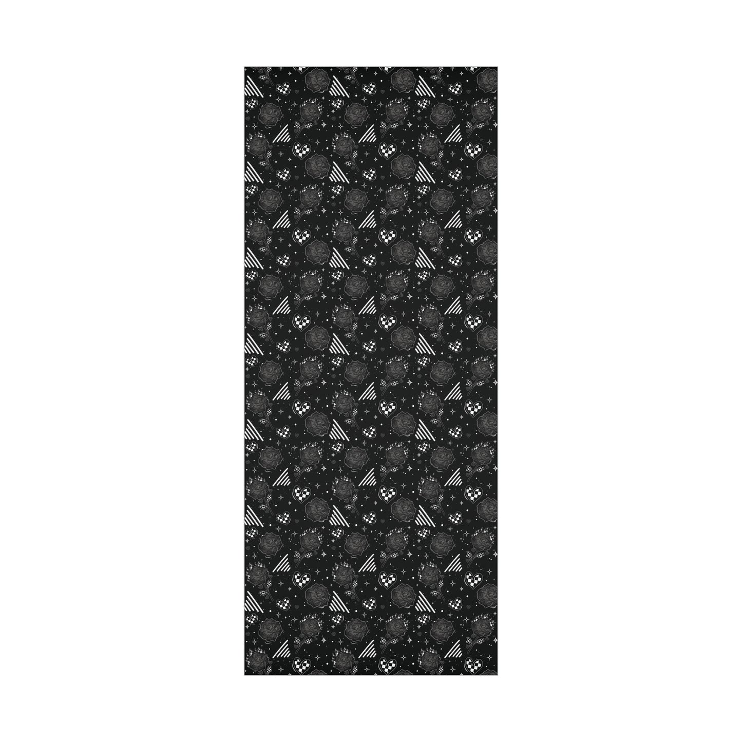 Checker and Roses Gift Wrap Papers