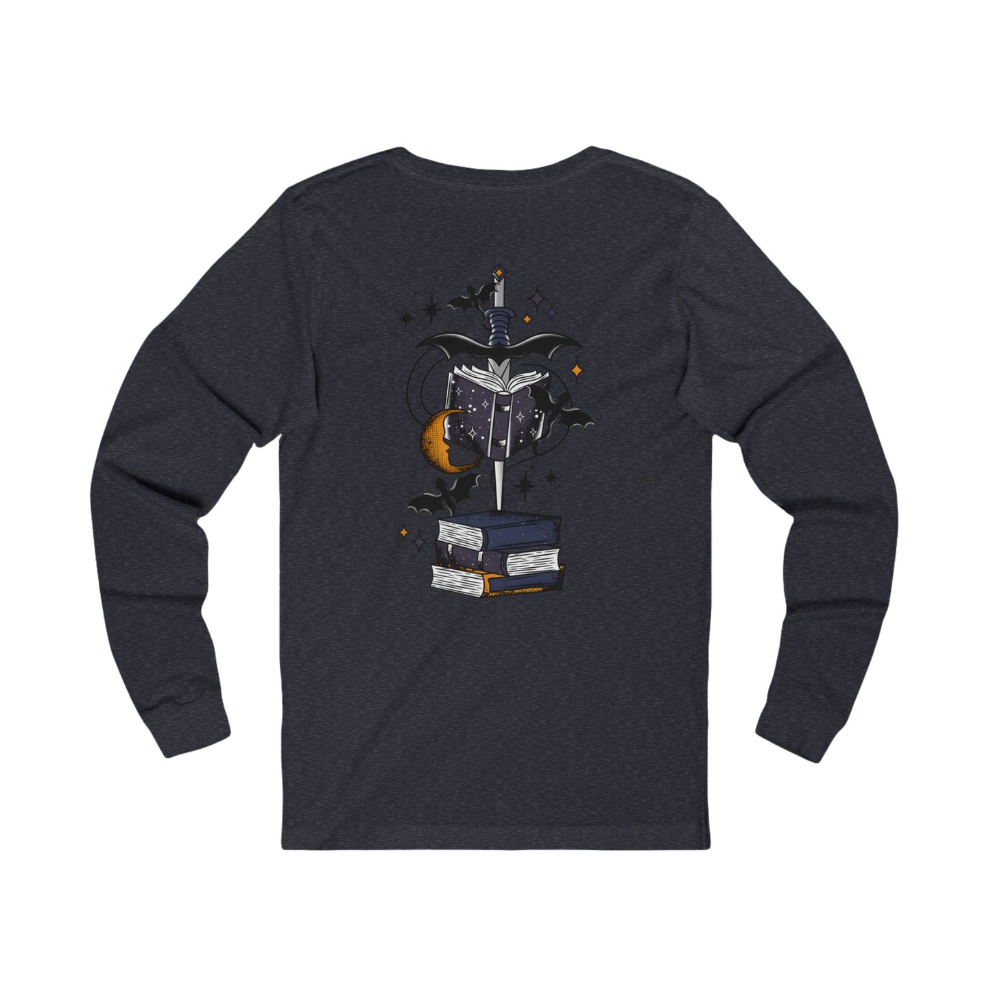Magic Book Unisex Long Sleeve Tee - Cosmic Reading Design