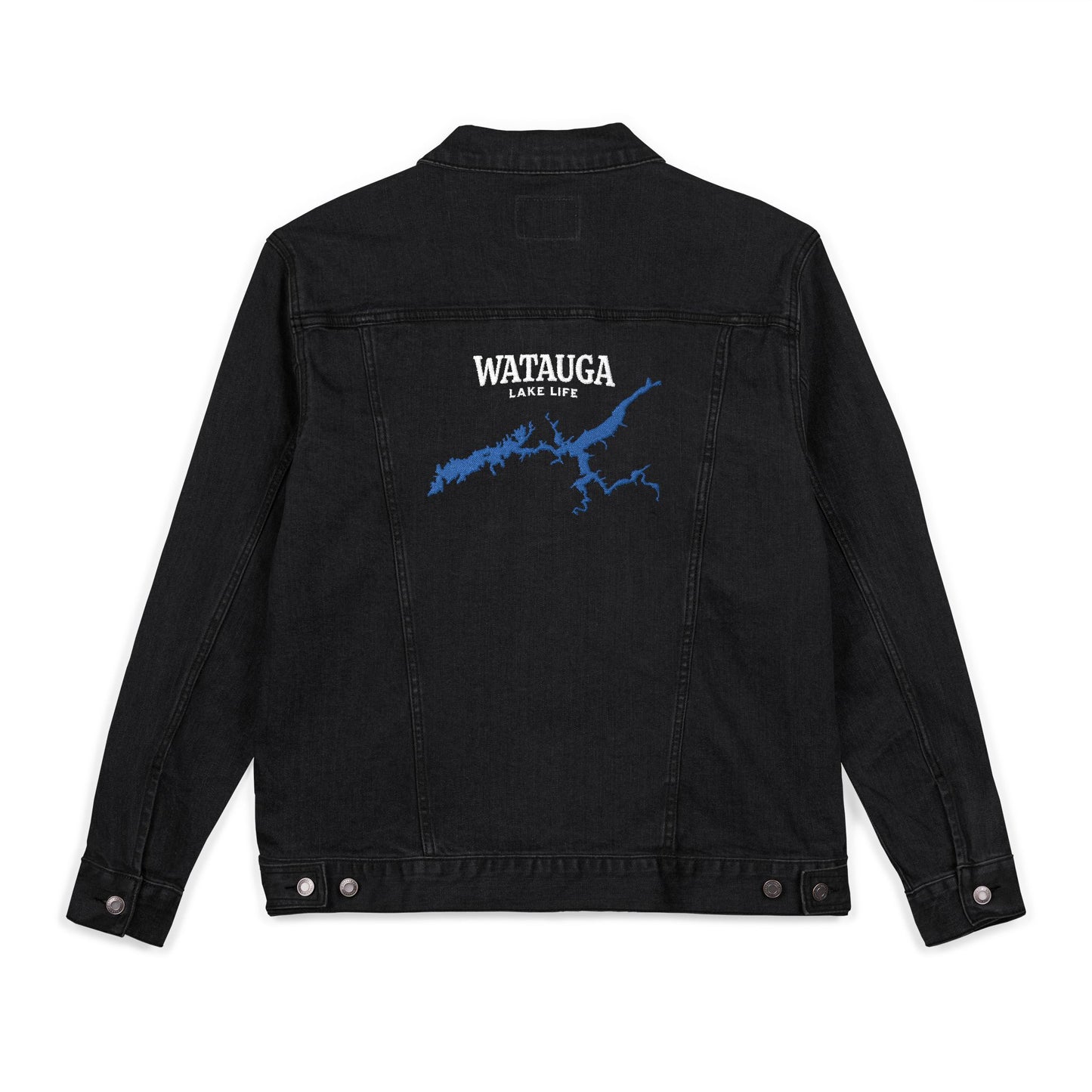 Watauga Lake Life Denim Jacket | Lake Life | Watauga Lake | Tennessee Living | Custom Denim Outerwear