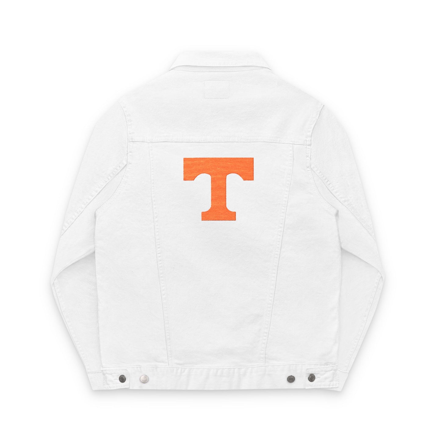 For the Tennessee Fan Denim Jacket, Embroidered Jean Jacket for Newlyweds, Wedding Gift, Casual Style, Custom Denim Outerwear