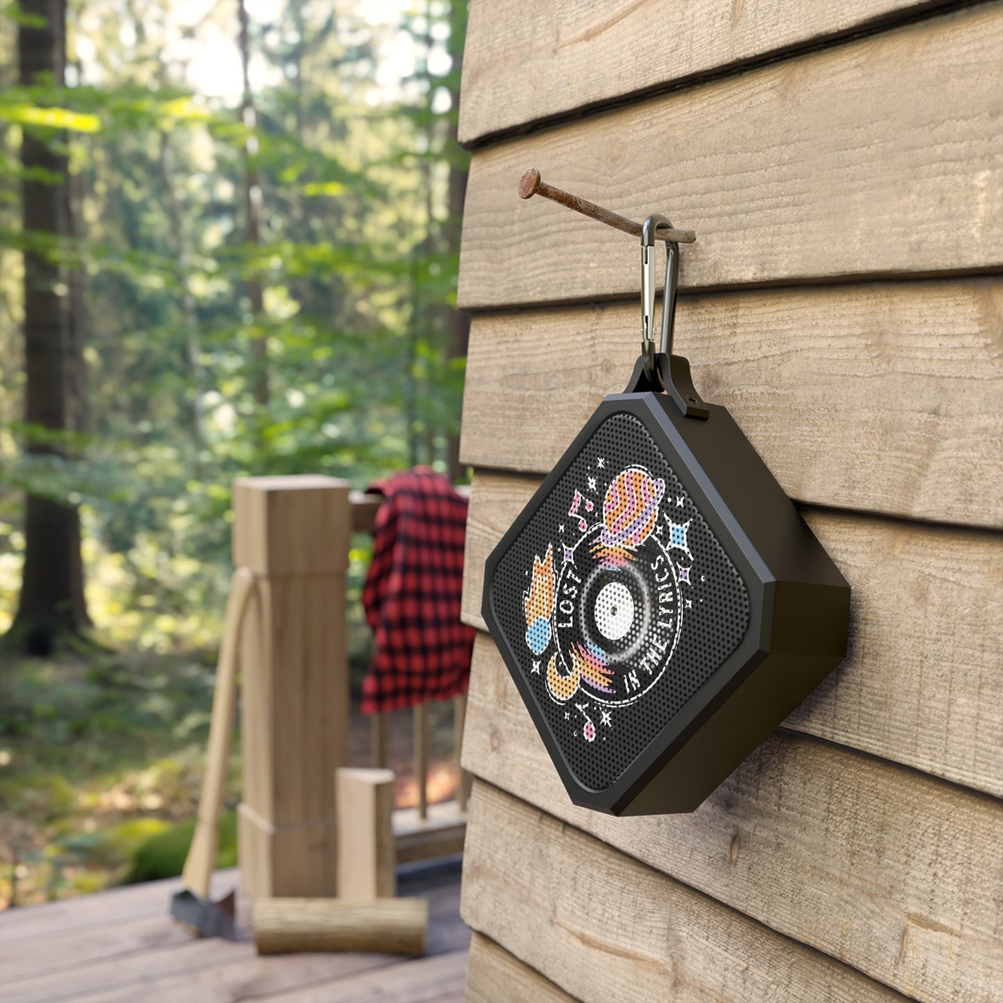 Outdoor Waterproof Bluetooth Speaker - "Lost in the Lyrics" Design