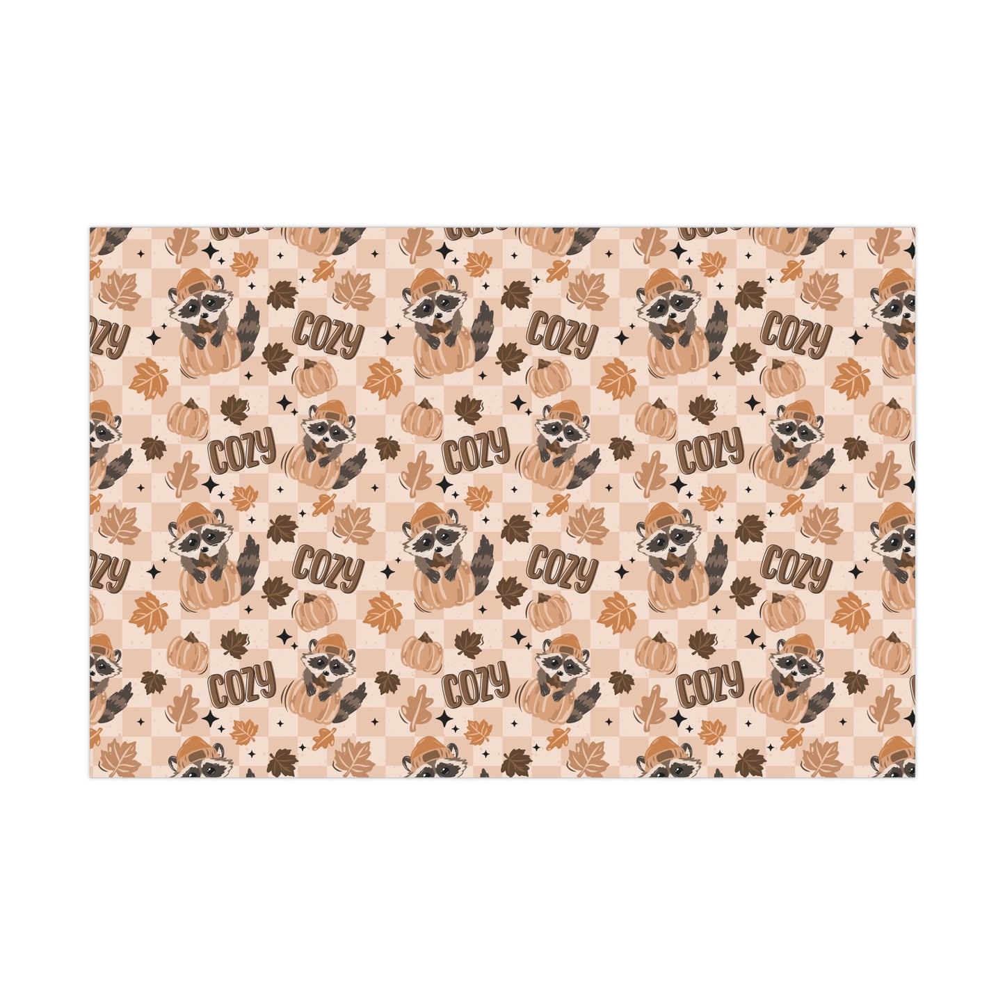 Cozy Weather Raccoons Gift Wrap Papers