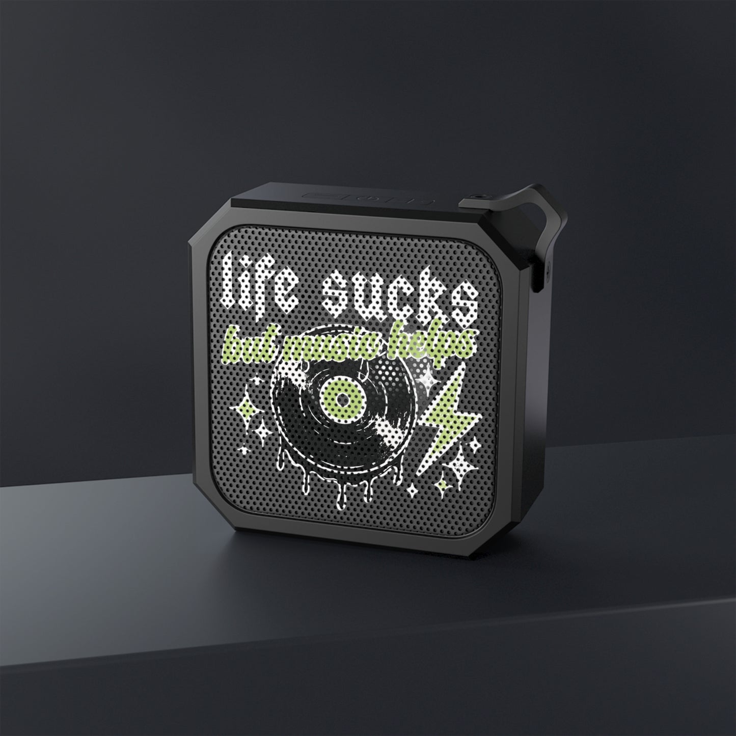 Outdoor Waterproof Bluetooth Speaker - "Music Helps" Design