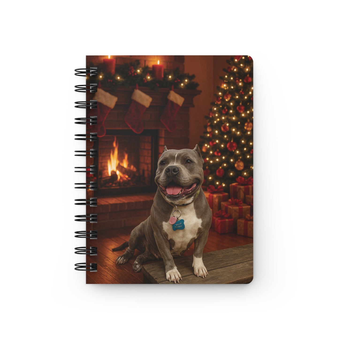 Custom Spiral Journal — Cute Winter Pattern Notebook