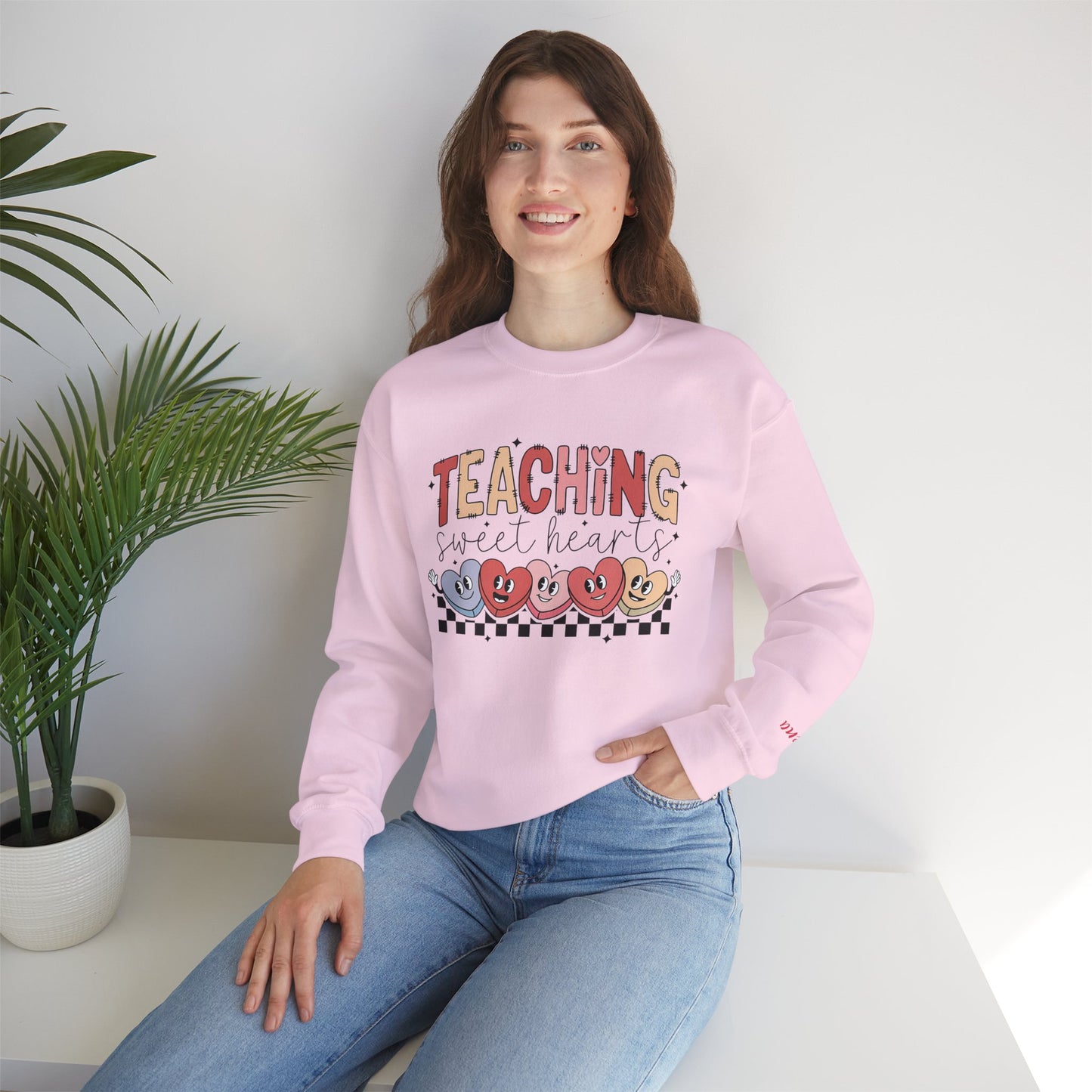 Custom Teaching Sweethearts Crewneck Sweatshirt