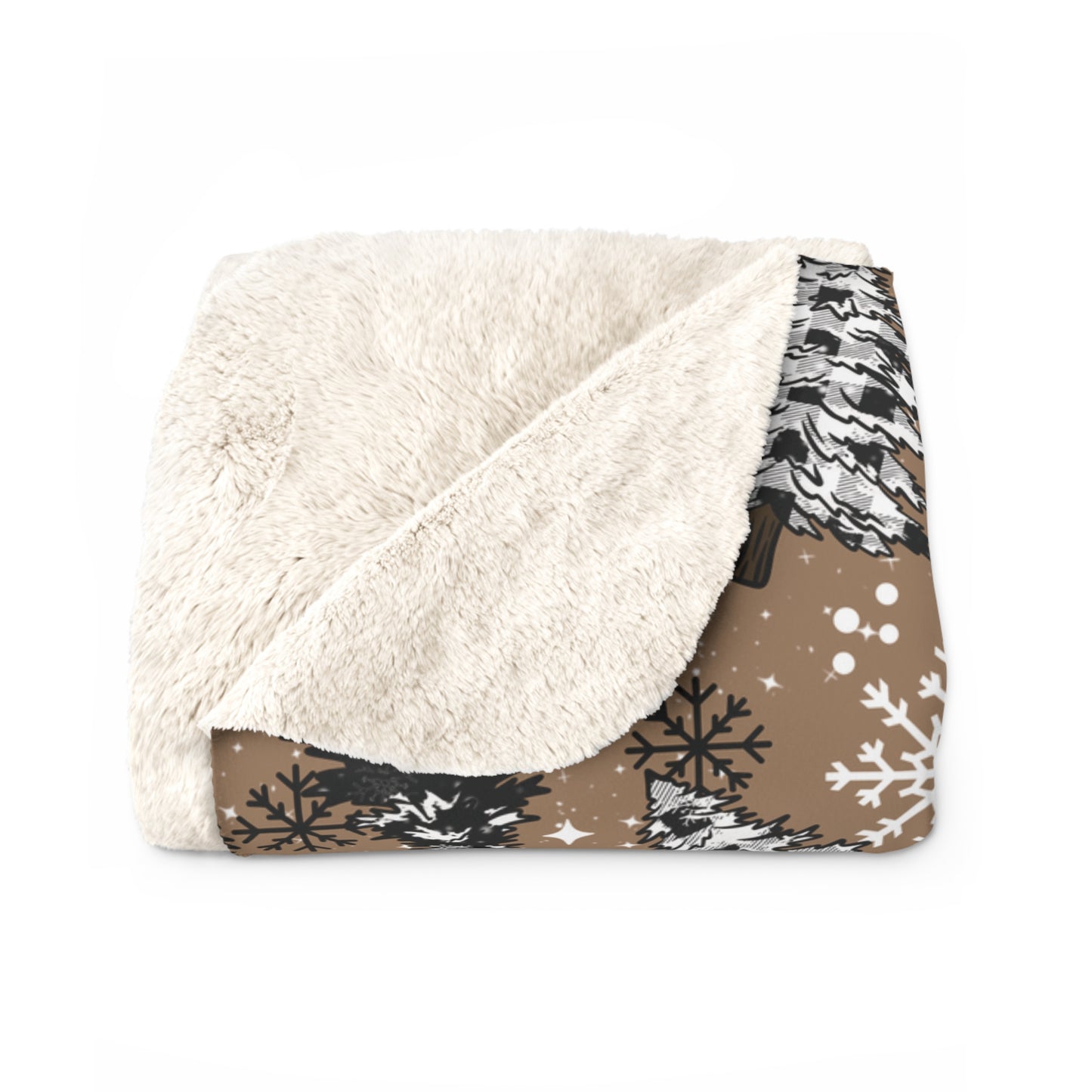Plaid Trees Sherpa Fleece Blanket