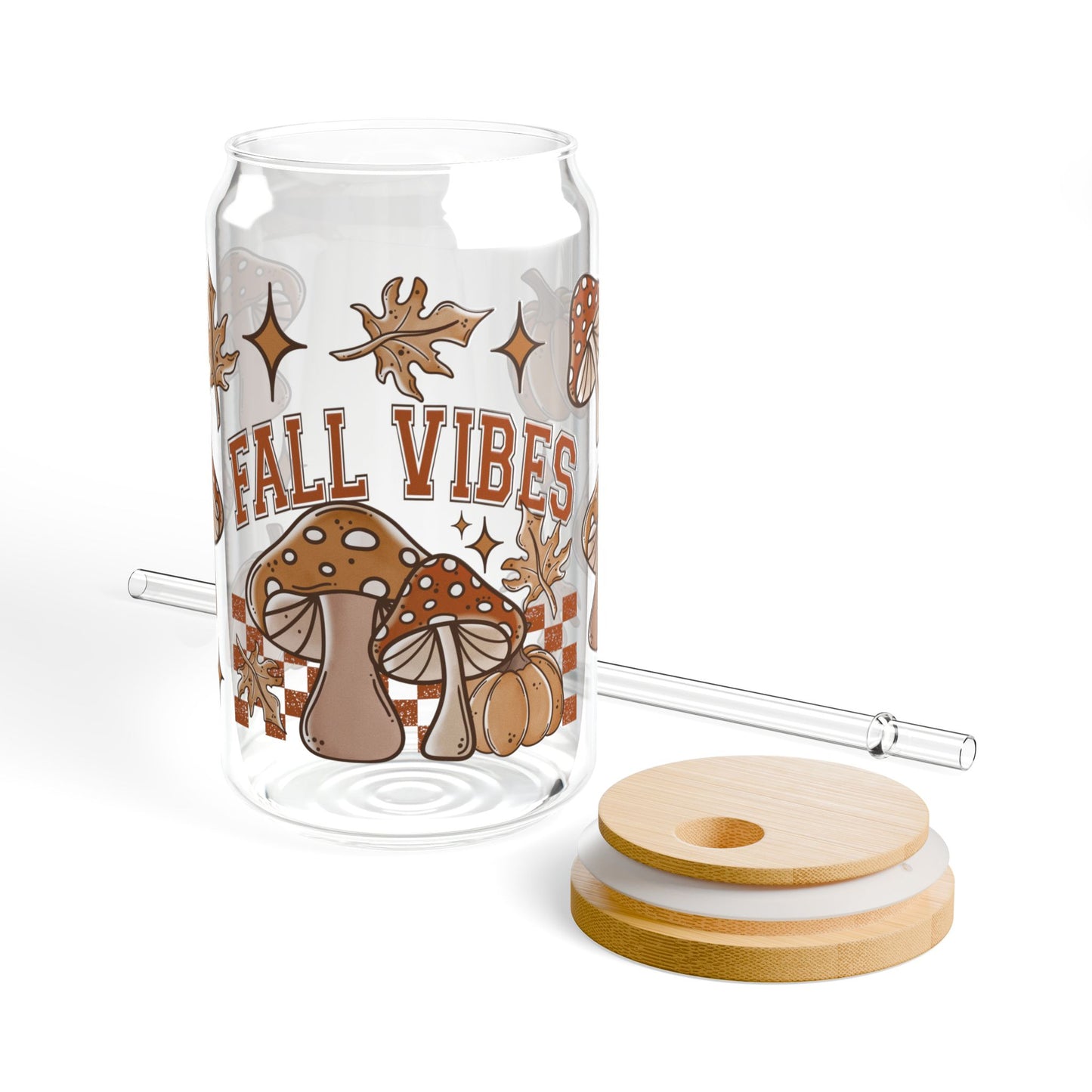 Fall Vibes Sipper Glass, 16oz