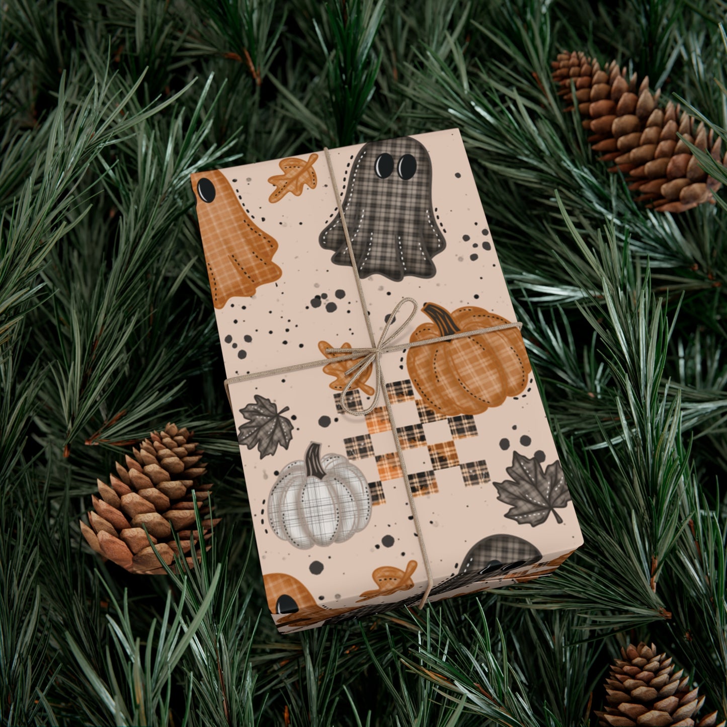 Plaid Ghosties Gift Wrap Papers