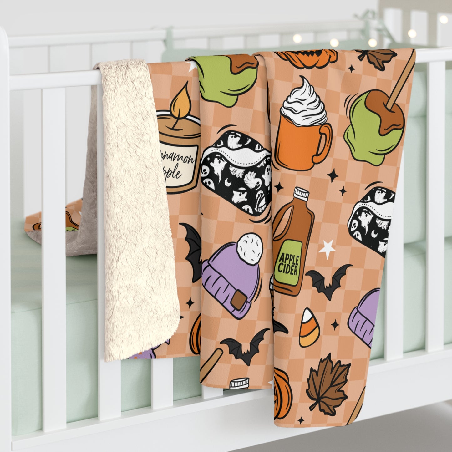 October is My Season Sherpa Fleece Blanket