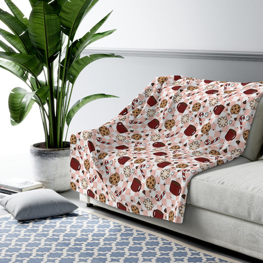 Cookies and Cocoa Sherpa Fleece Blanket