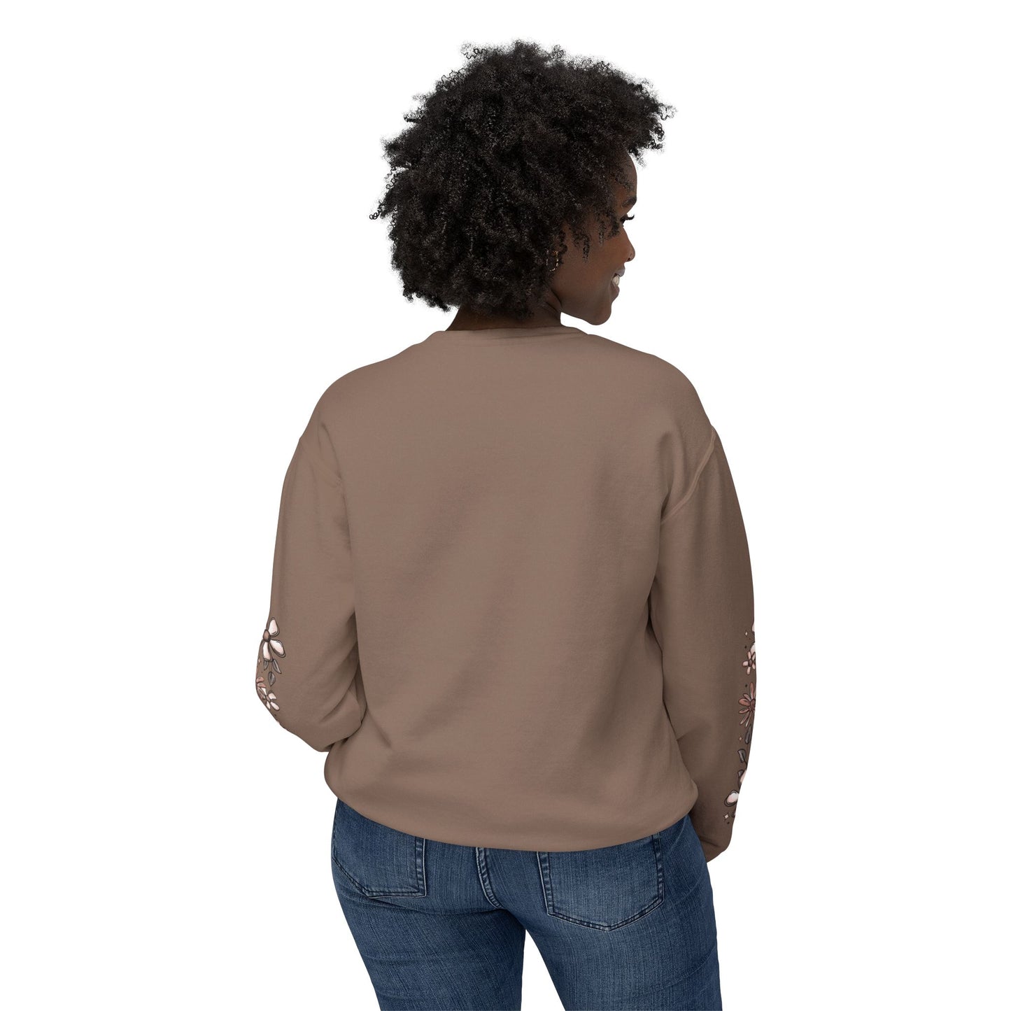 Fall Checkered Florals Lightweight Crewneck