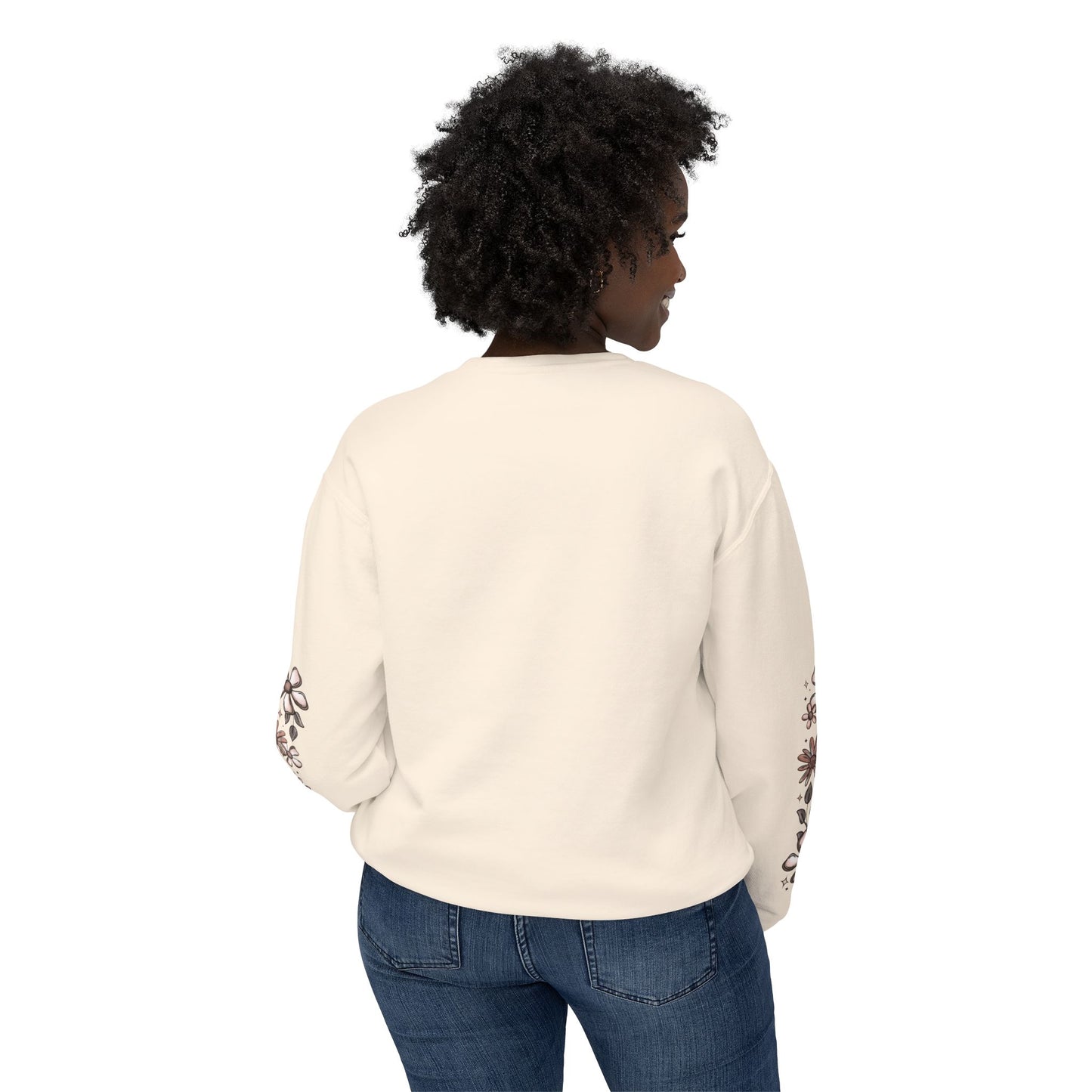 Fall Checkered Florals Lightweight Crewneck