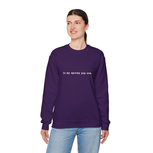 My Spooky Pup Era - Unisex Heavy Blend™ Sweatshirt, Casual Wear, Gift for Him/Her, Halloween Fashion, Everyday Comfort, Embroidery