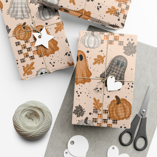 Plaid Ghosties Gift Wrap Papers
