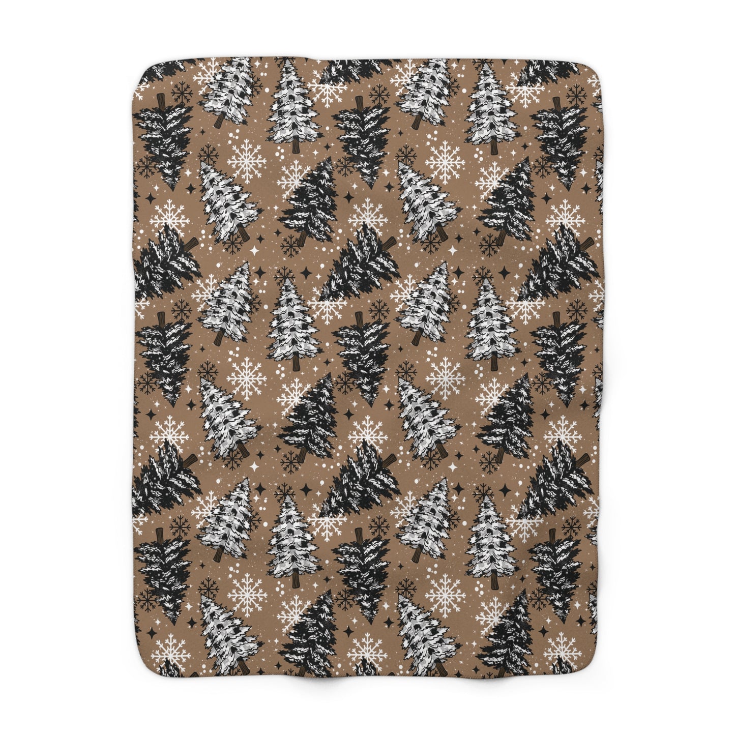 Plaid Trees Sherpa Fleece Blanket
