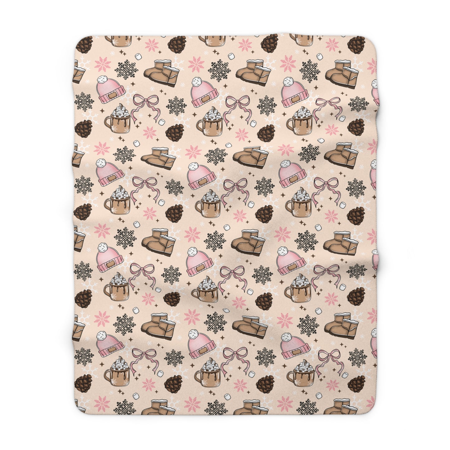 Winter Vibes Sherpa Fleece Blanket