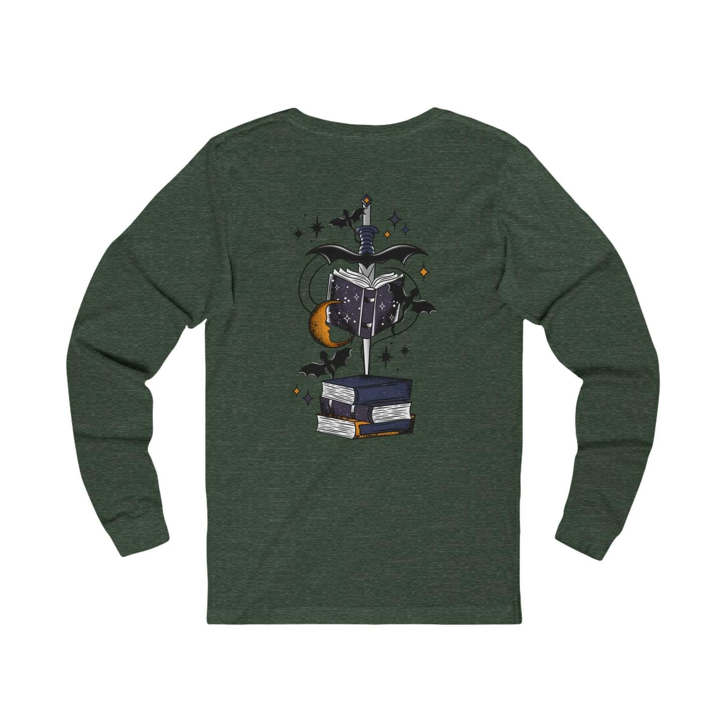Magic Book Unisex Long Sleeve Tee - Cosmic Reading Design