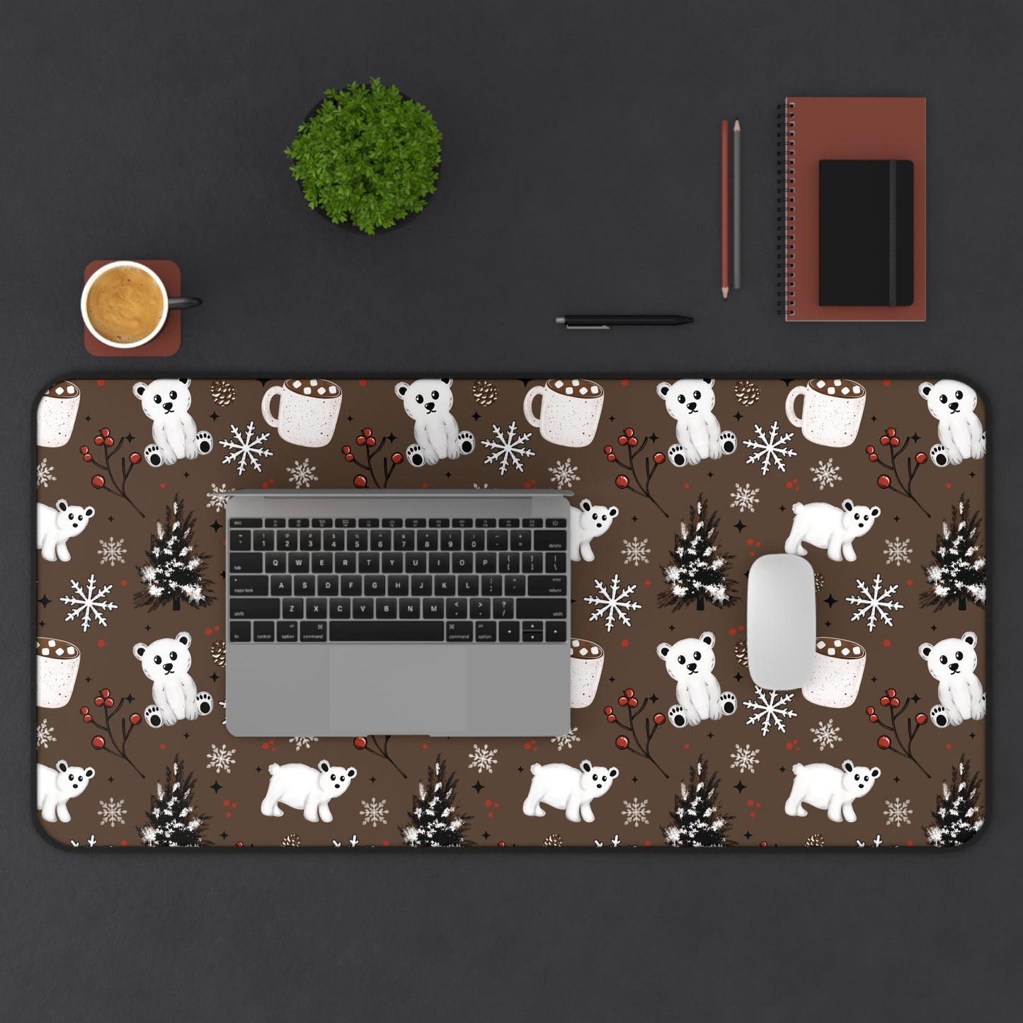 Hello Winter Desk Mat