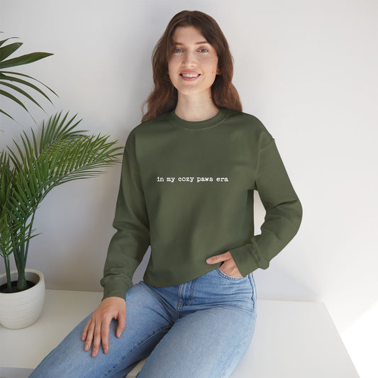 In My Cozy Paws Era - Unisex Heavy Blend™ Sweatshirt, Casual Wear, Gift for Him/Her, Fall Fashion, Everyday Comfort, Embroidery