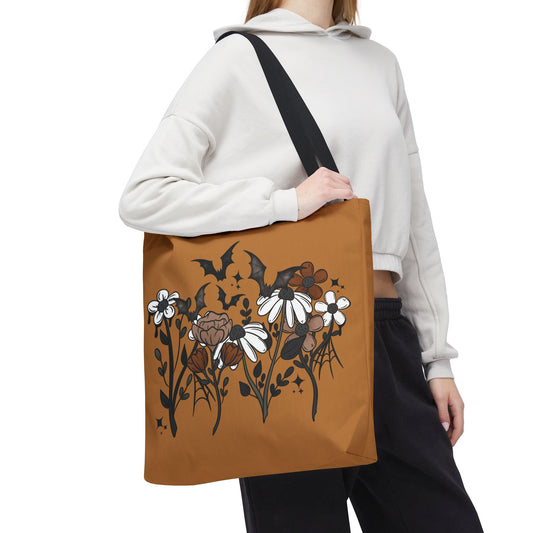 Fall Florals Tote Bag - Halloween Fall Themed