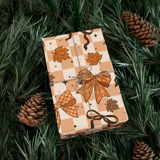 Fall Bows Gift Wrap Papers
