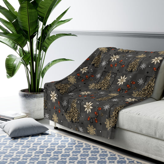 Rockin' Around the Christmas Tree Sherpa Fleece Blanket