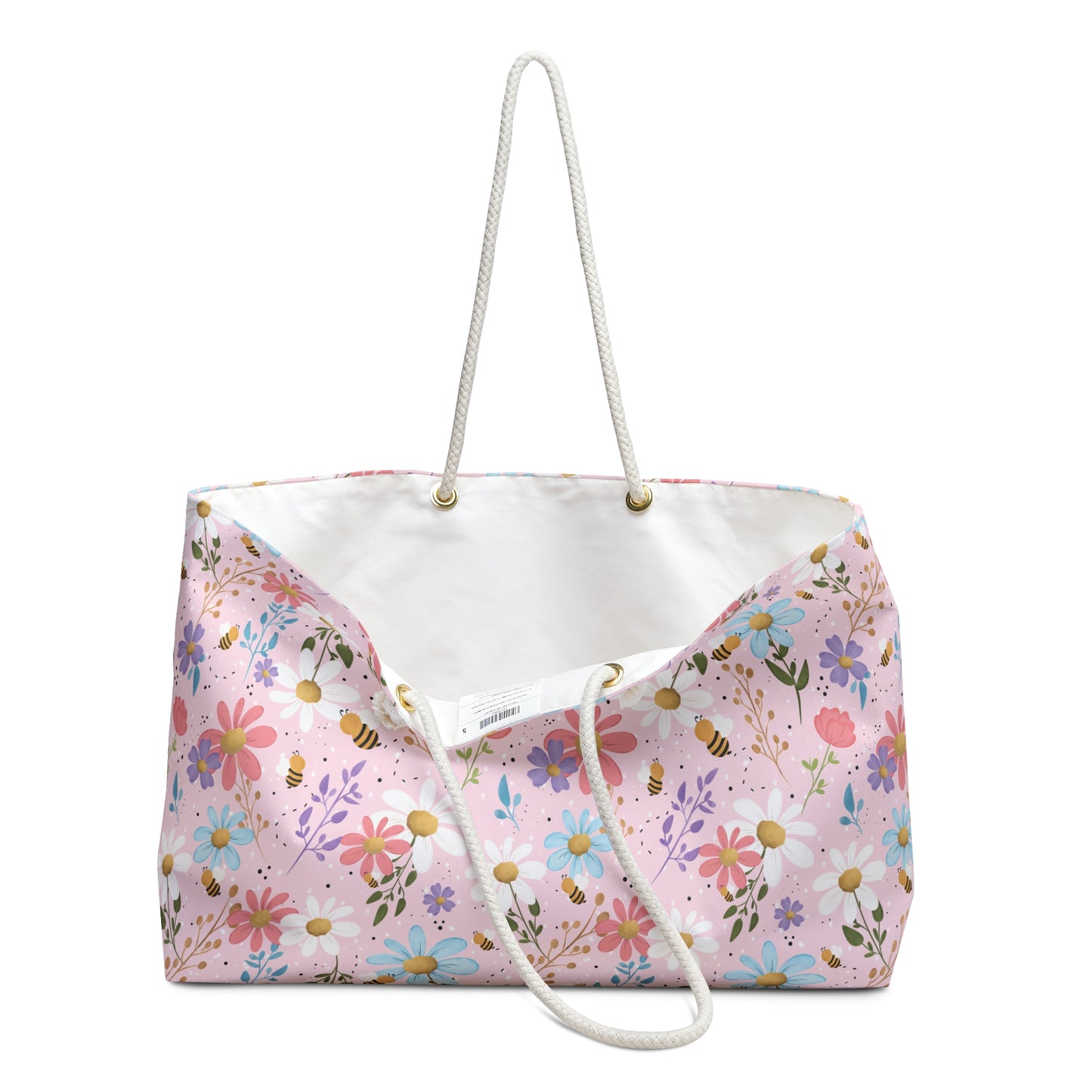 Wildflower Bees Weekender Bag - Eco-Friendly Travel Tote