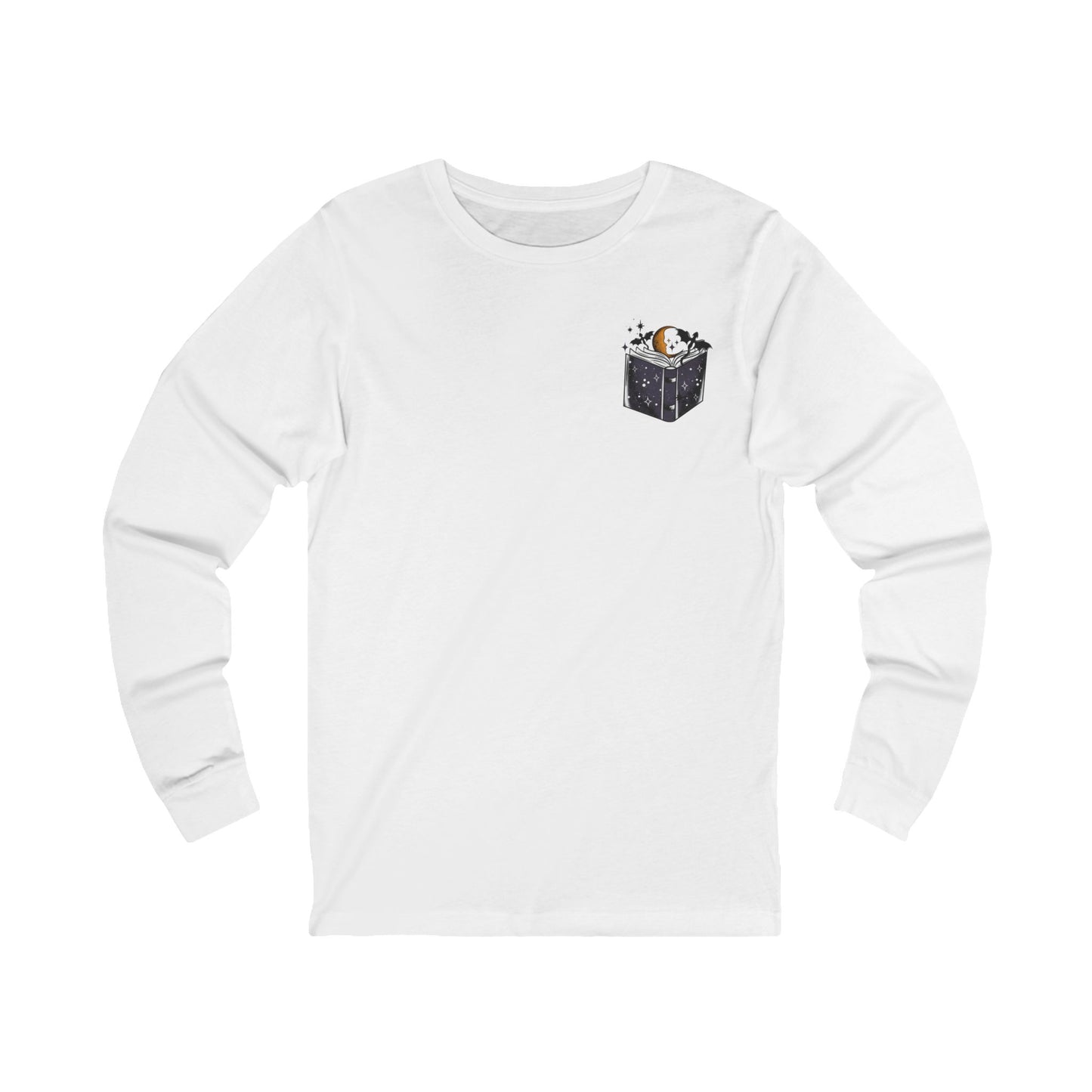 Magic Book Unisex Long Sleeve Tee - Cosmic Reading Design