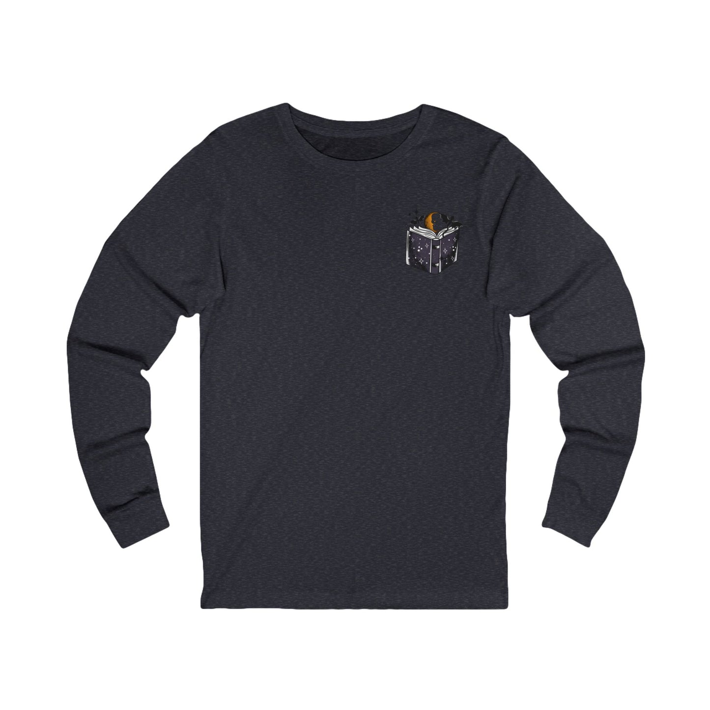 Magic Book Unisex Long Sleeve Tee - Cosmic Reading Design