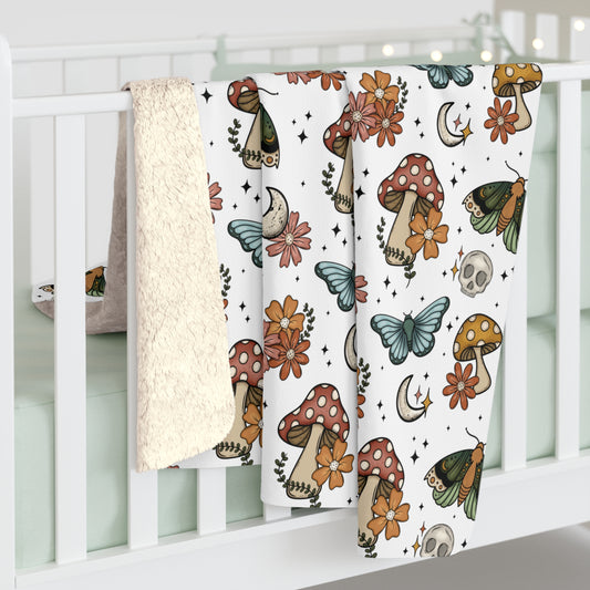 Get Lost Cottagecore Sherpa Fleece Blanket