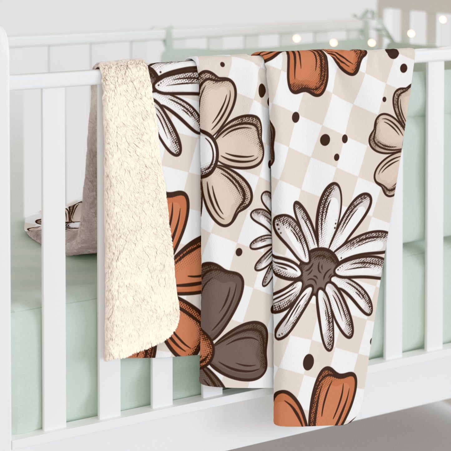 Fall Florals Sherpa Fleece Blanket