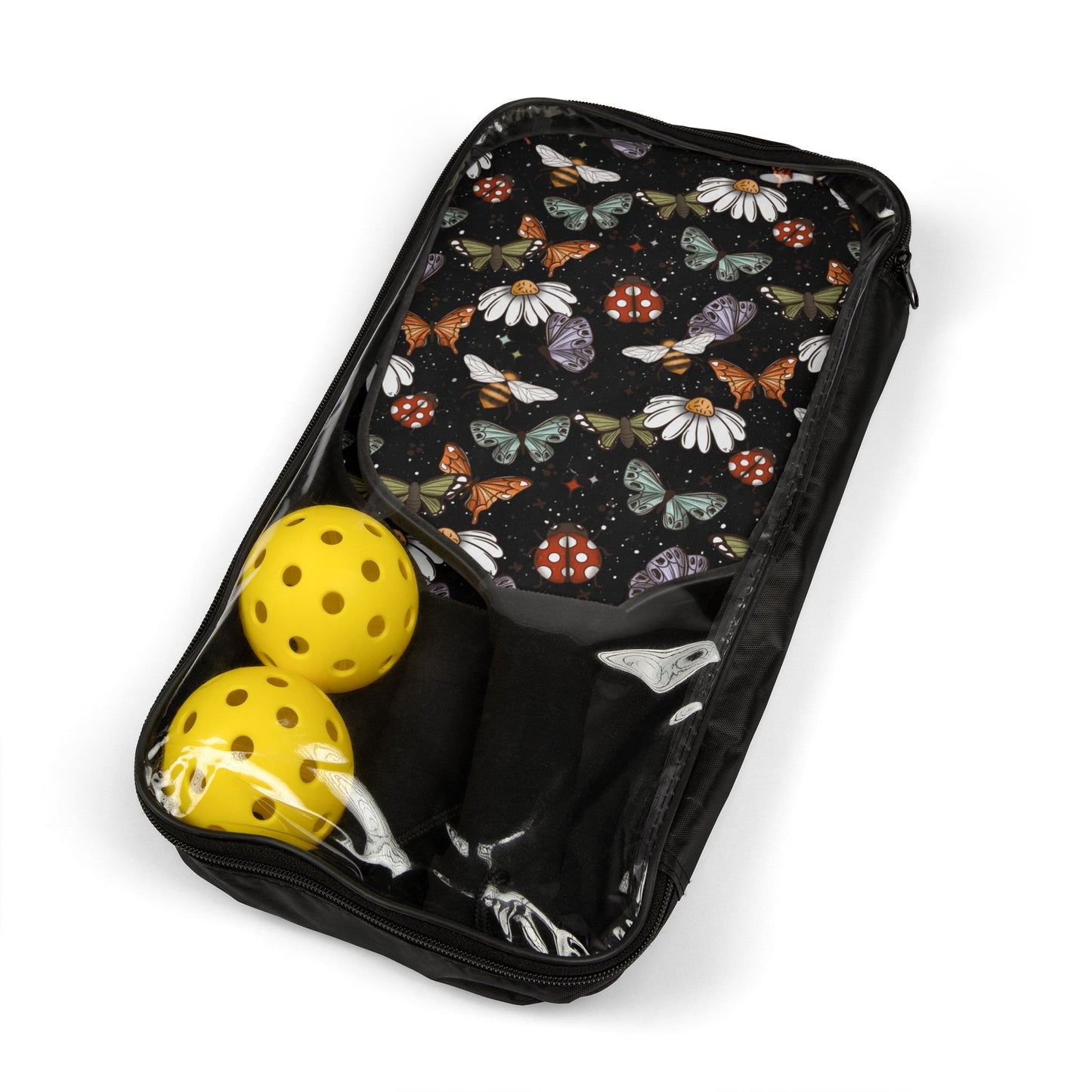 Butterflies Bees Ladybugs Pickleball Paddle Set with Balls