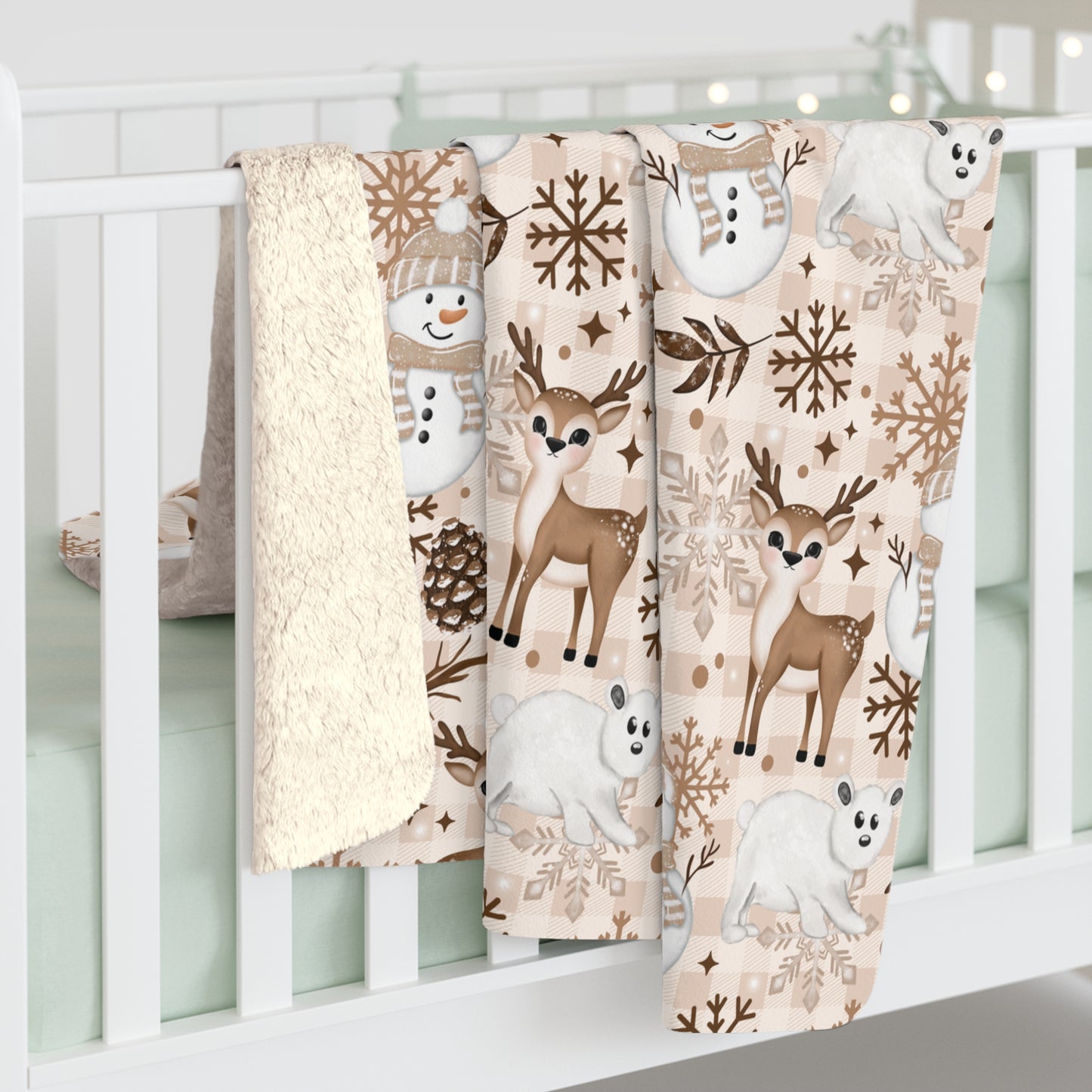 Winter Animals Sherpa Fleece Blanket