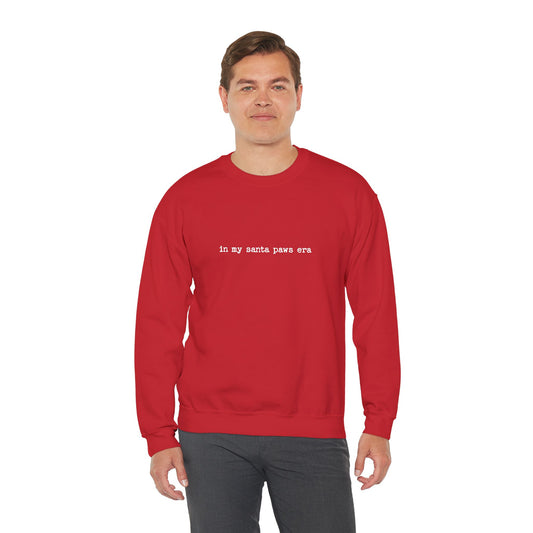 In My Santa Paws Era - Unisex Heavy Blend™ Sweatshirt, Casual Wear, Gift for Him/Her, Christmas Fashion, Everyday Comfort, Embroidery